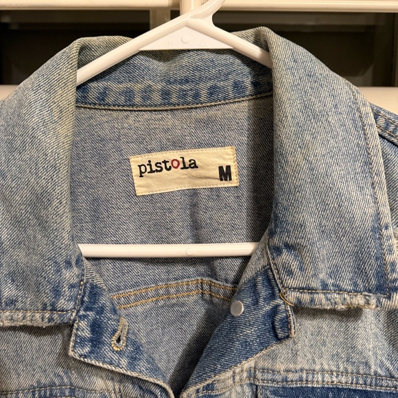Pistola Light Blue Distressed Denim Jacket - Picture 2 of 4